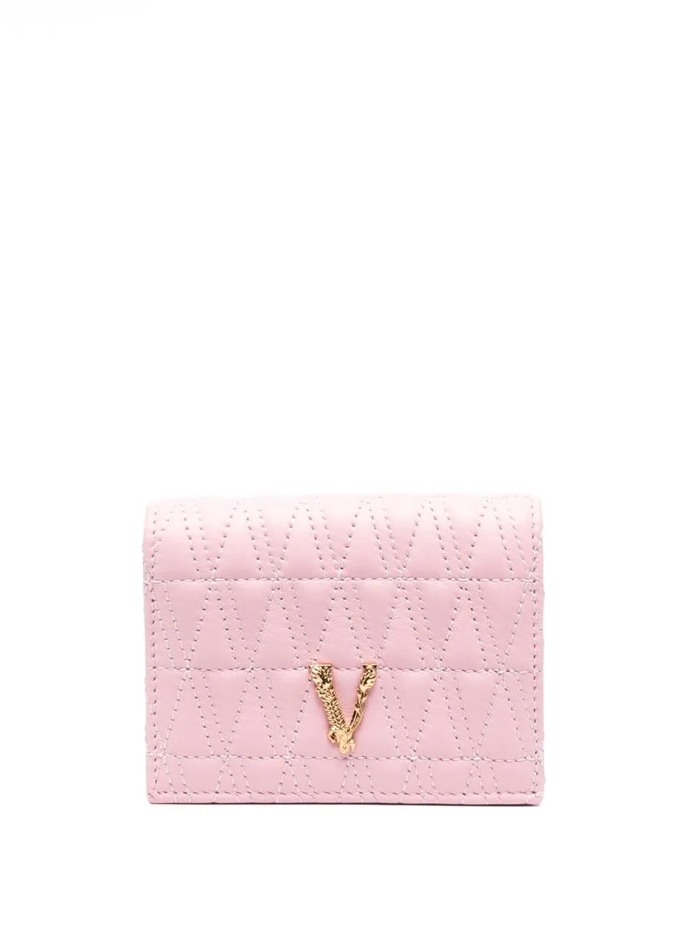 

Versace quilted leather wallet - Pink