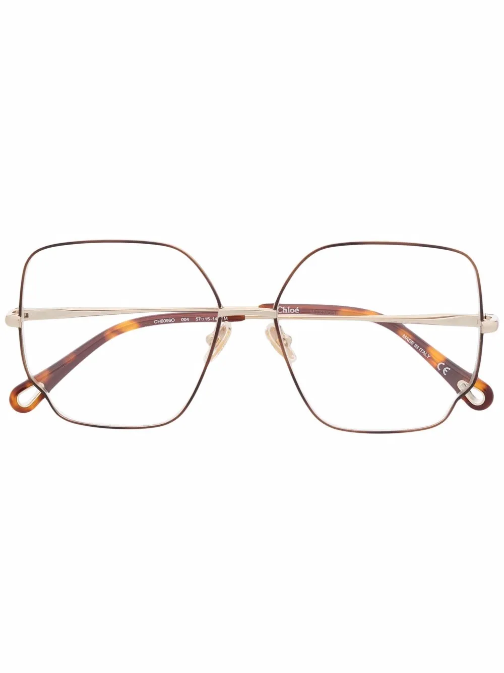

Chloé Eyewear metallic-frame glasses - Gold