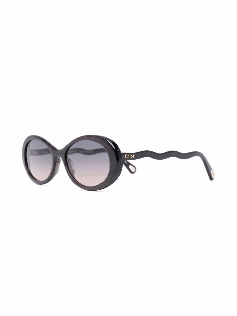 фото Chloé eyewear солнцезащитные очки ch0088s в овальной оправе