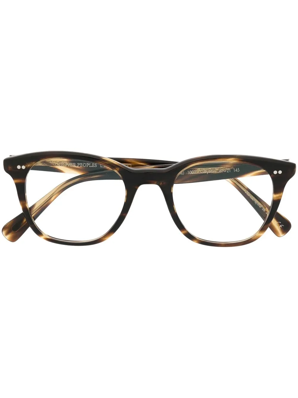 

Oliver Peoples wayfarer clear-lens glasses - Brown