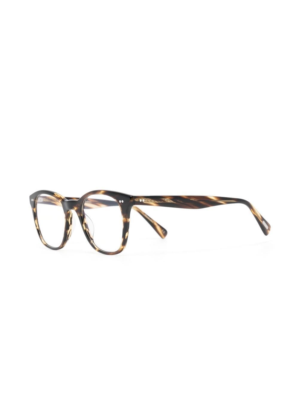 Oliver Peoples Wayfarer bril met doorzichtig montuur - Bruin