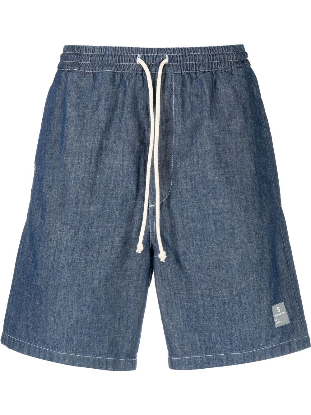 denim-style bermuda shorts