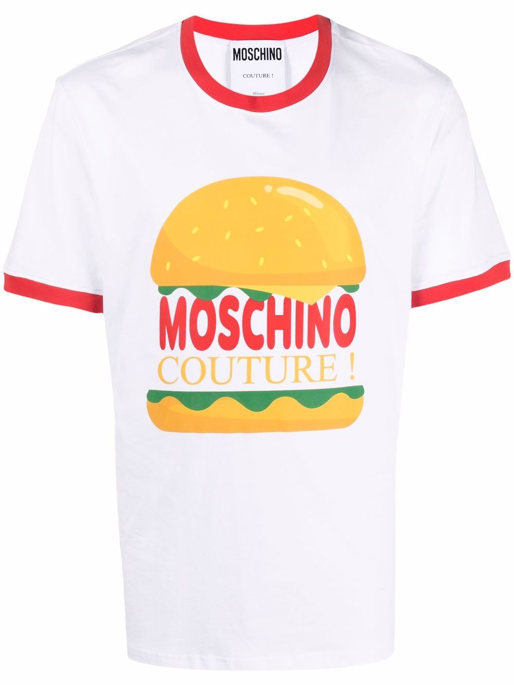 фото Moschino футболка burger с графичным принтом