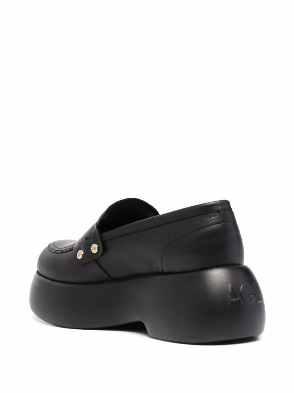 AGL slip on Leather Loafers Farfetch