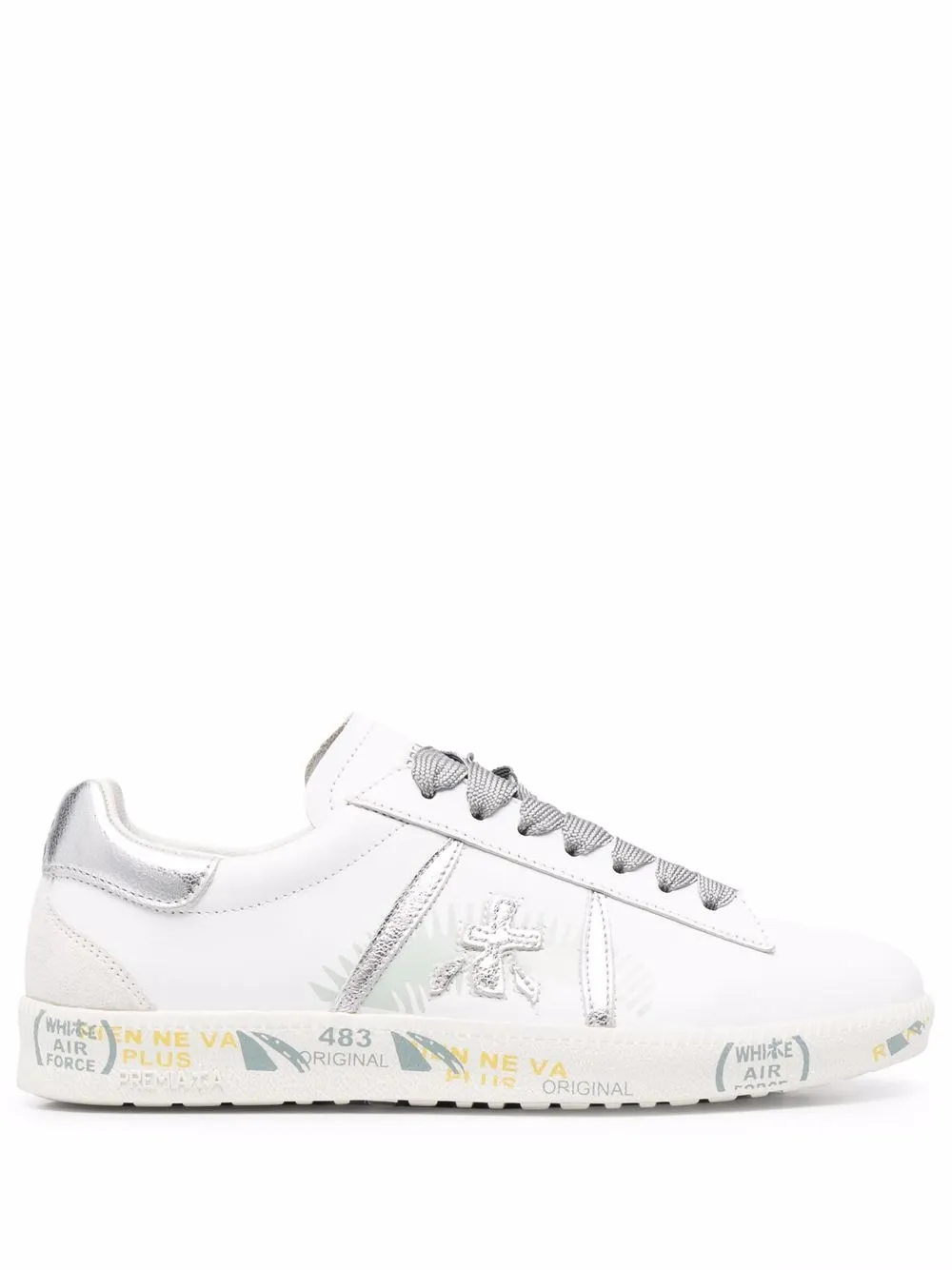 

Premiata andy metallic-effect sneakers - White