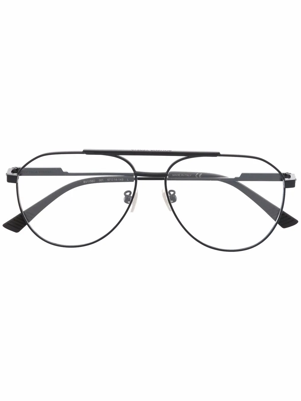 

Bottega Veneta Eyewear lentes con armazón estilo piloto - Negro