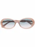 Chloé Eyewear CH0088S oval-frame sunglasses - Neutrals