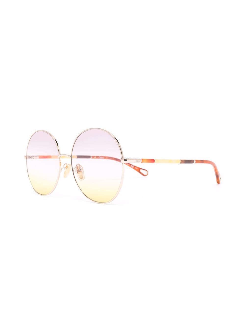 Chloé Eyewear CH0112S zonnebril met rond montuur - Goud