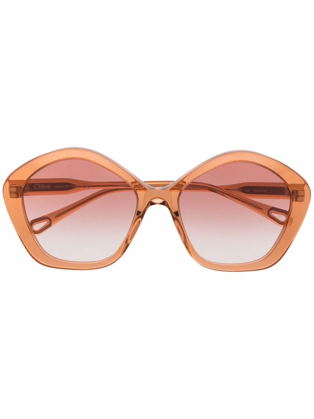 

Chloé Eyewear lentes de sol con armazón redonda oversize - Neutro