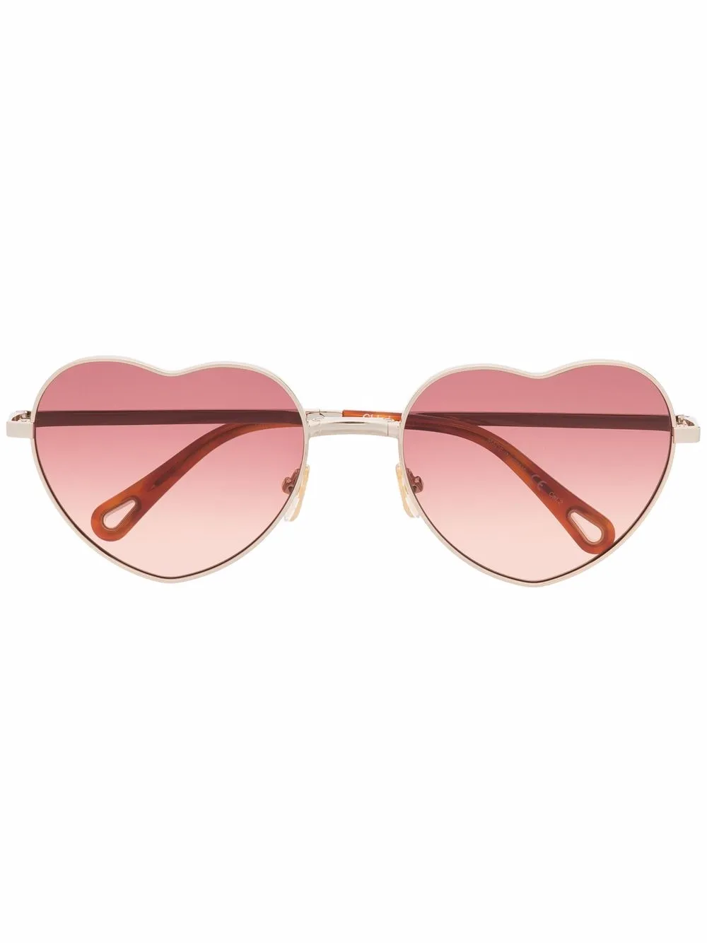 

Chloé Eyewear lentes de sol Milane con armazón en forma de corazón - Dorado