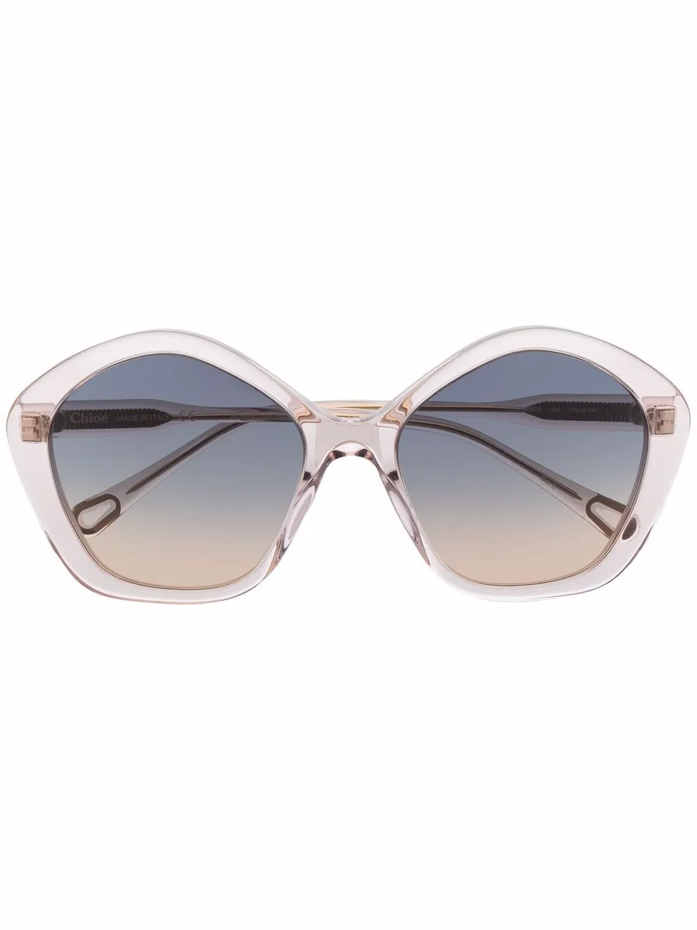 

Chloé Eyewear lentes de sol con armazón redonda oversize - Neutro