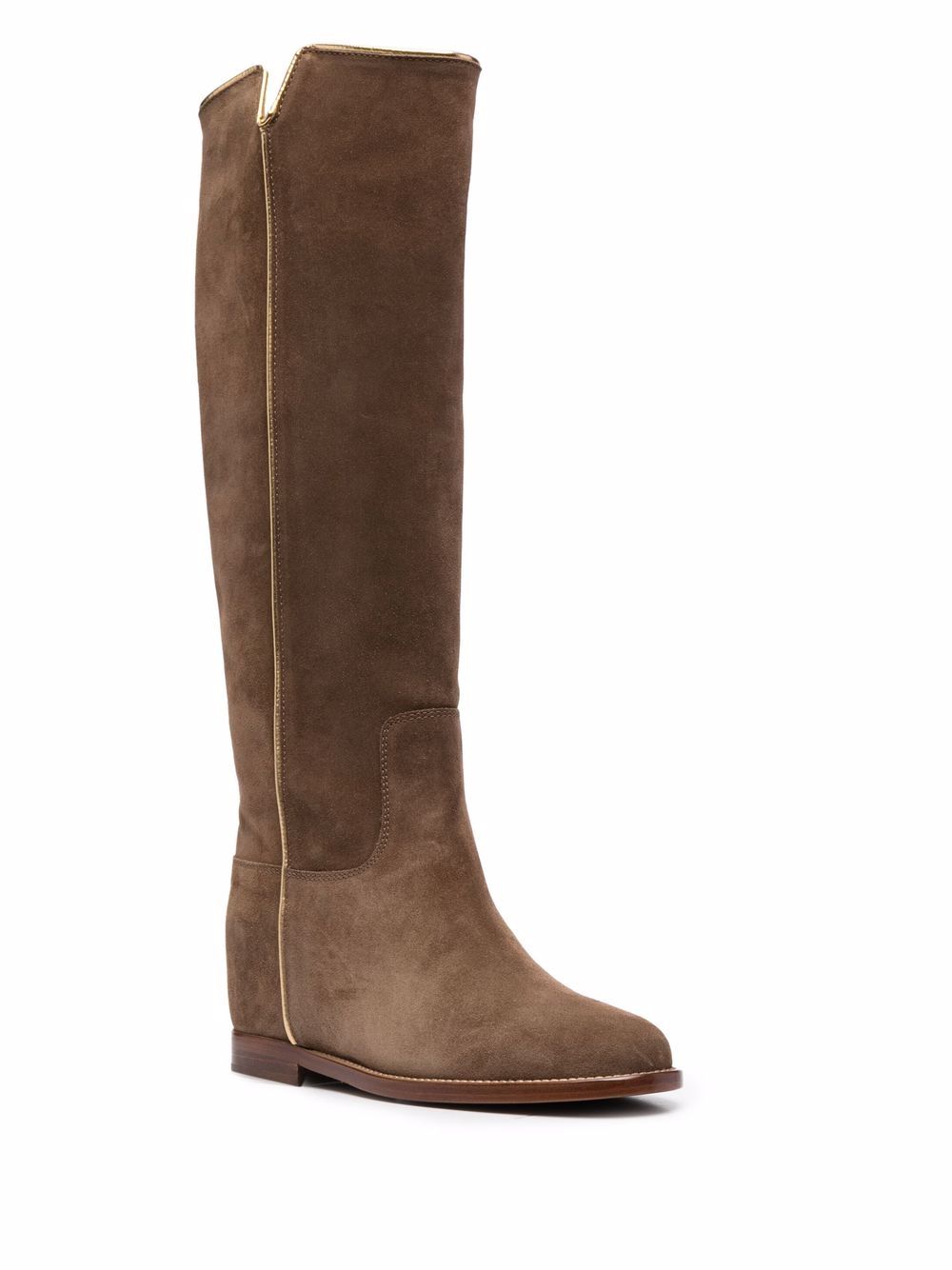 фото Via roma 15 contrast-trim mid-calf boots