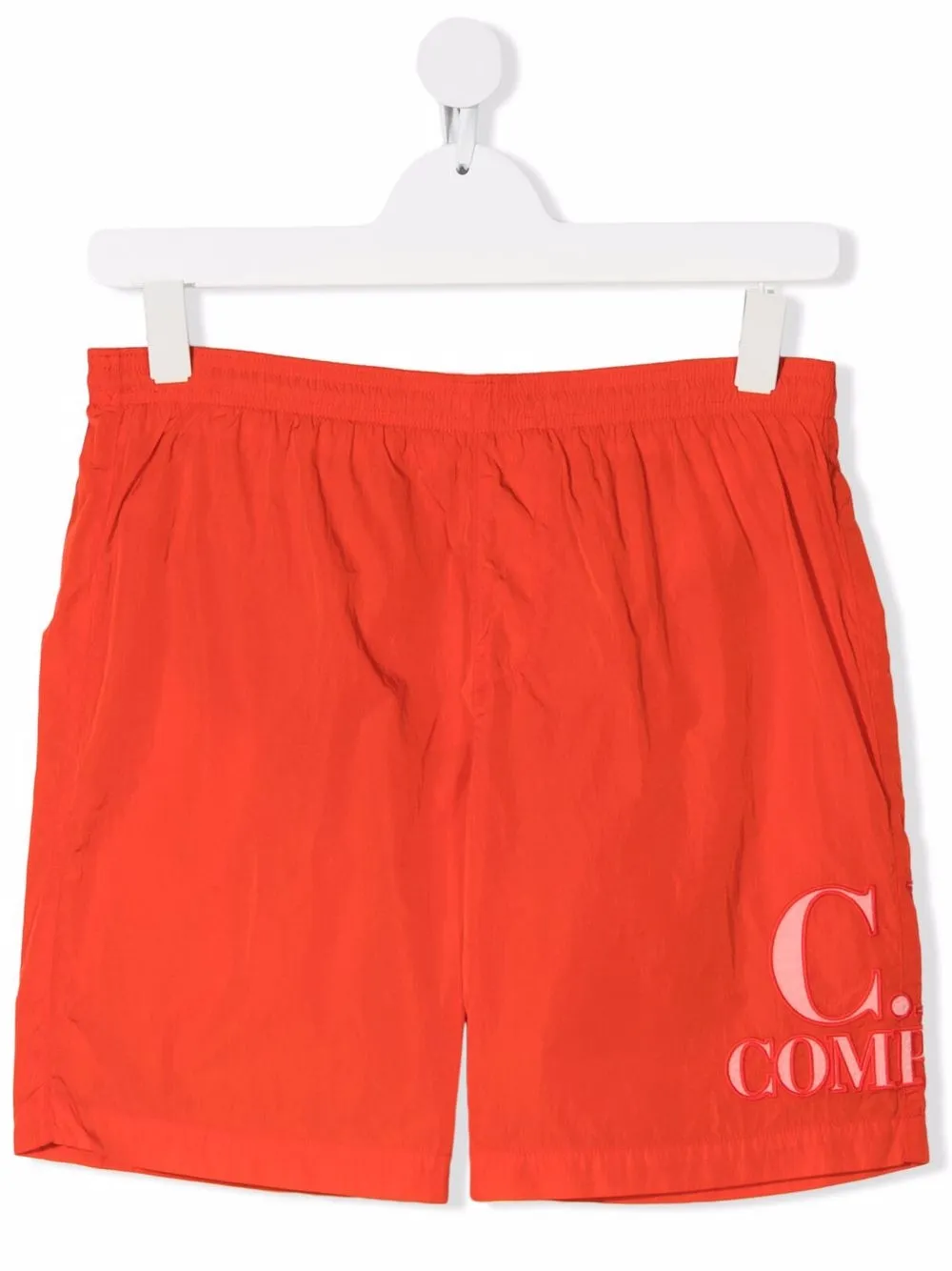 

C.P. Company Kids shorts de playa con logo estampado - Rojo