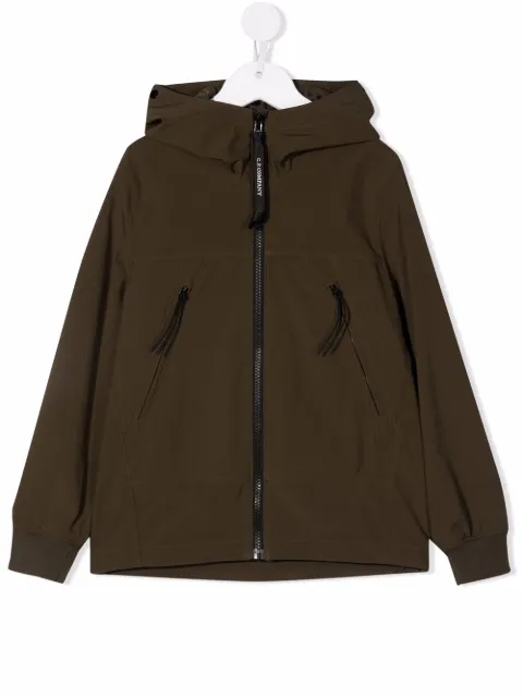 C.P. Company Kids lens-detail hooded jacket
