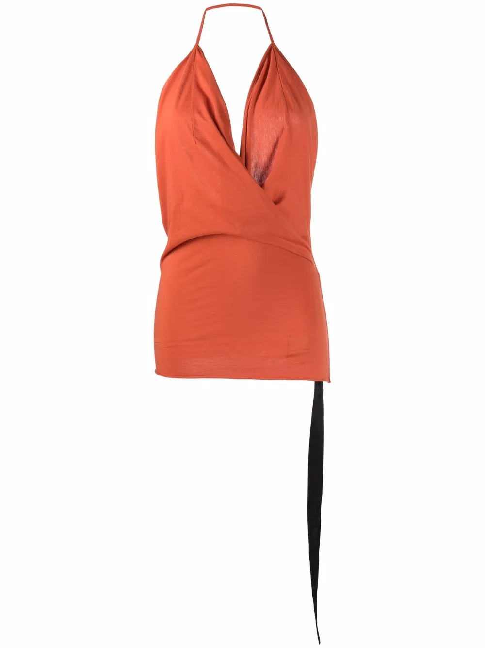 

Rick Owens DRKSHDW ruched halterneck vest - Orange