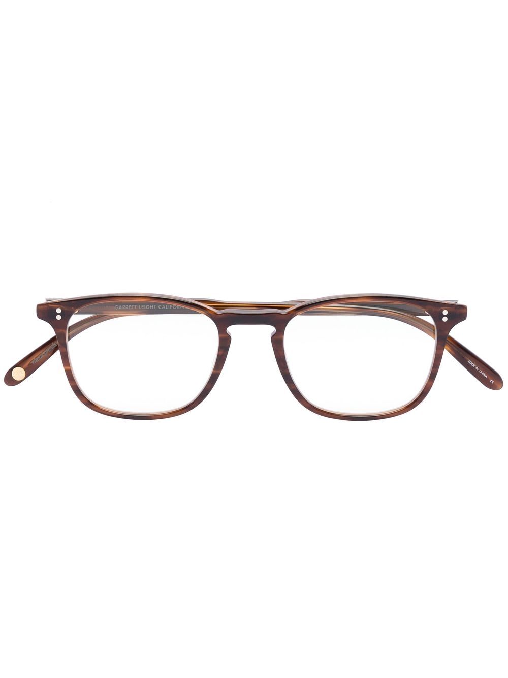 

Garrett Leight lentes con armazón jaspeada - Marrón