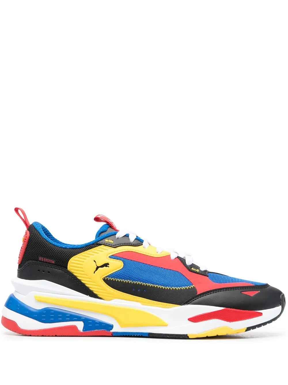 

PUMA tenis con paneles y diseño color block - Azul