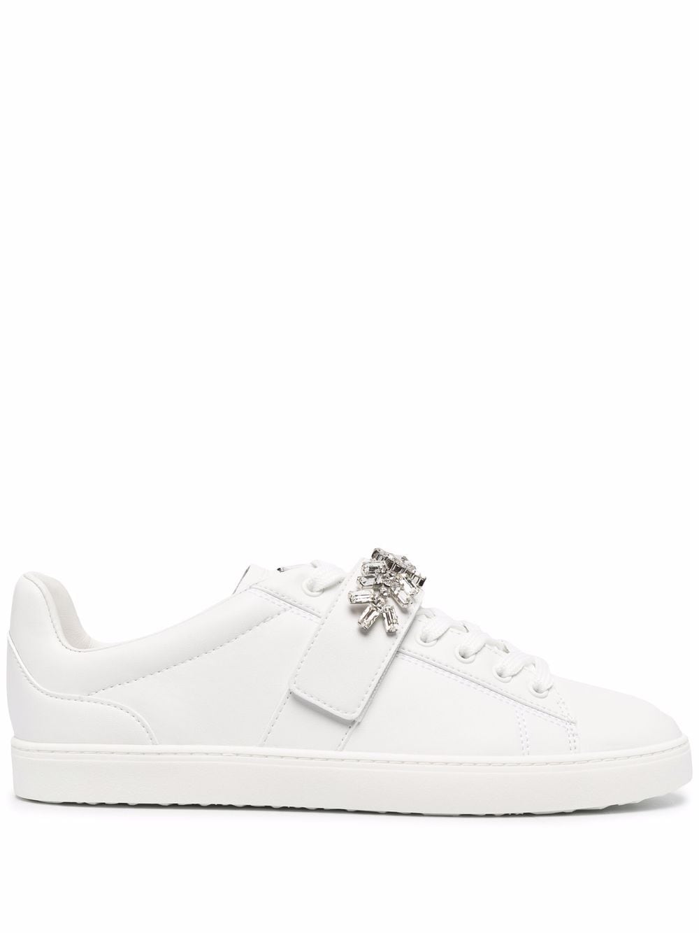 

Stuart Weitzman zapatillas bajas con detalles de cristales - Blanco