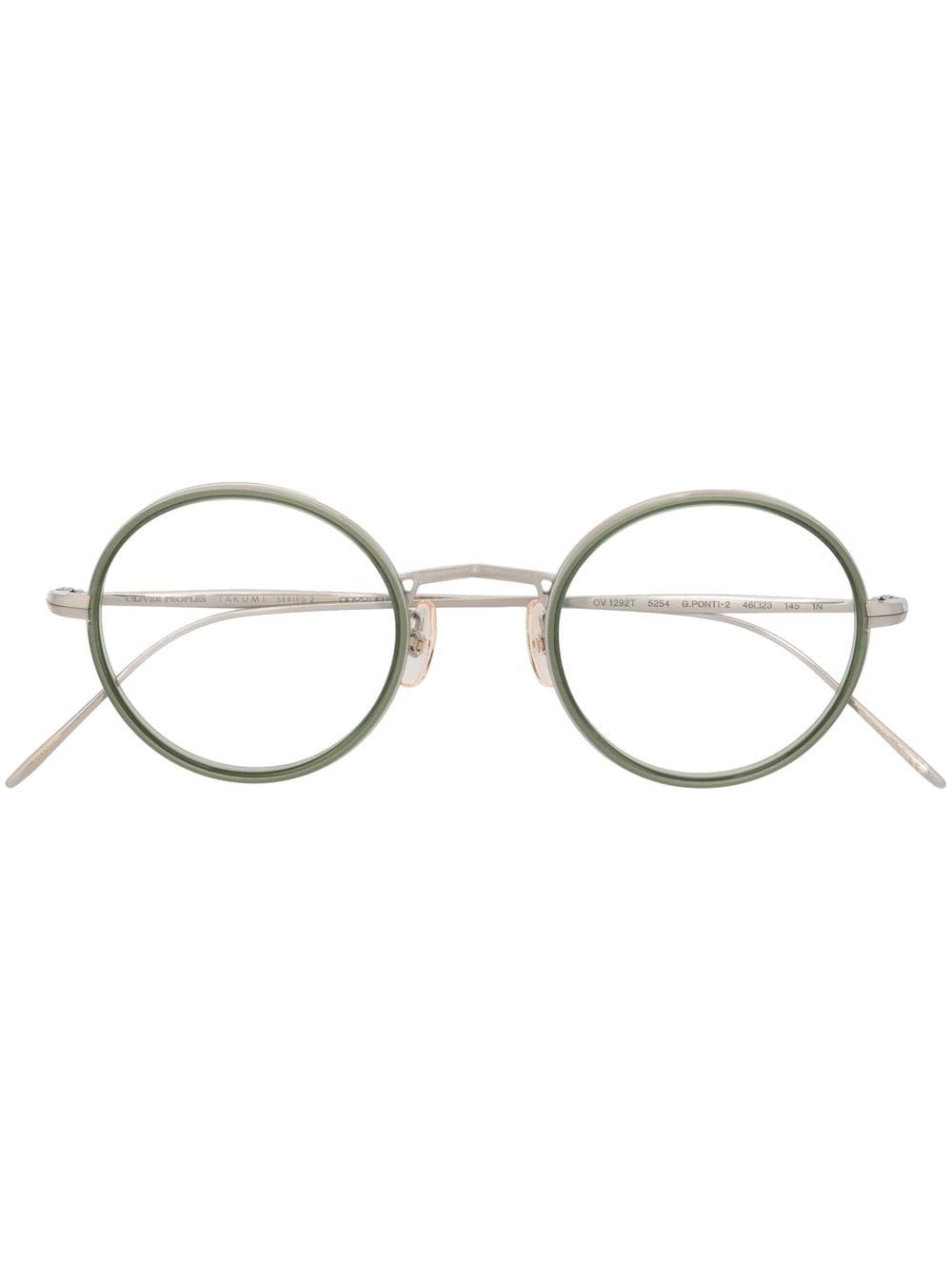 Oliver Peoples G.Ponti-2 ラウンド眼鏡フレーム - Farfetch