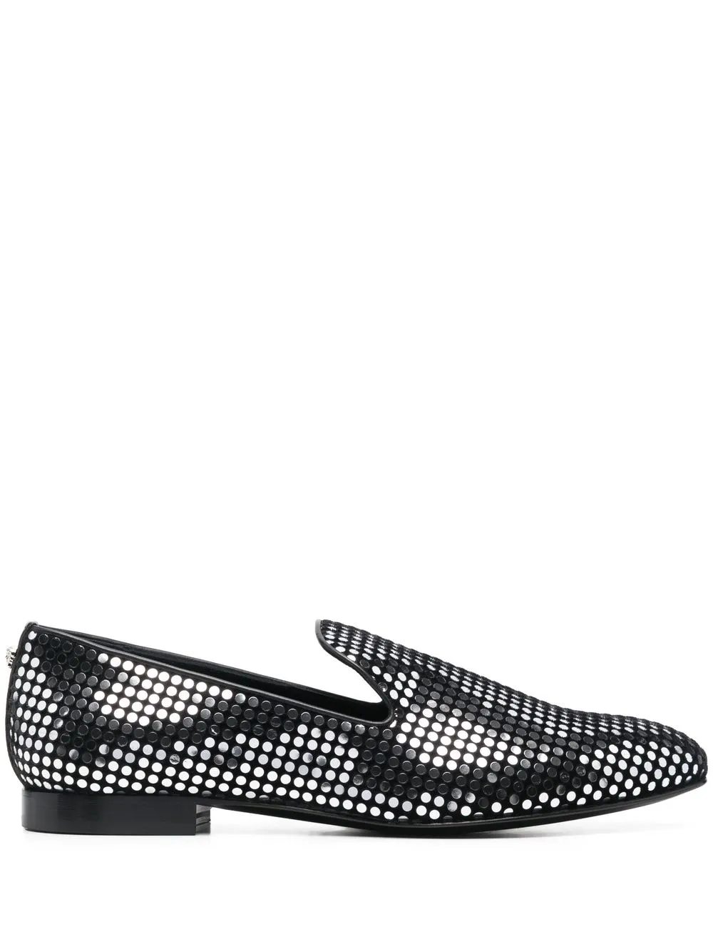 

Versace mocasines con lentejuelas - Negro