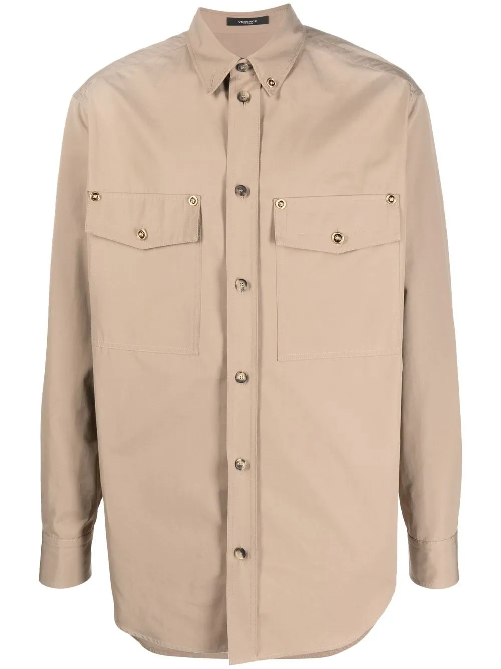 

Versace buttoned-up cotton shirt - Neutrals