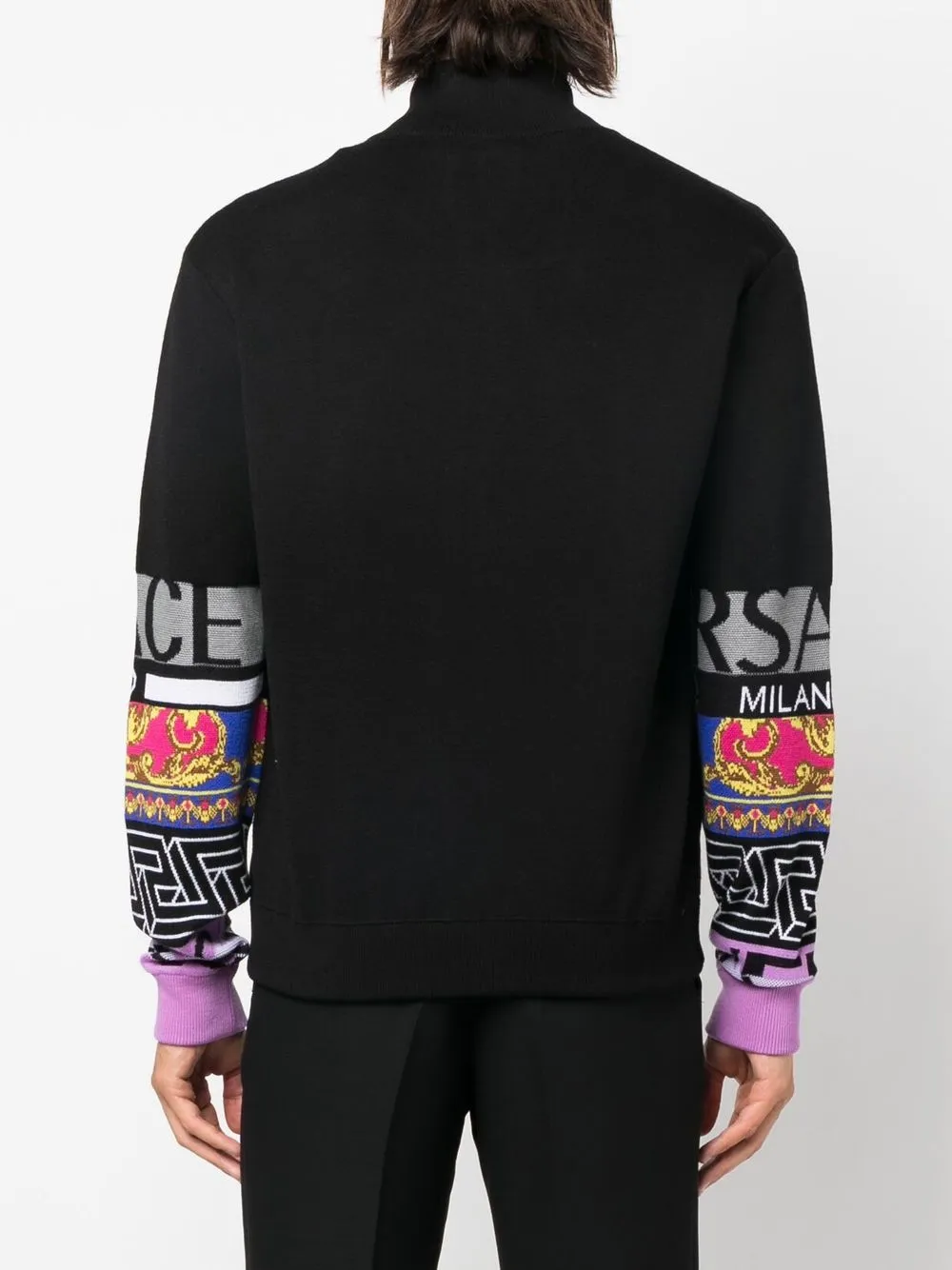Versace Medusa Renaissance Zipup Jumper, Male, Black, 48 ModeSens