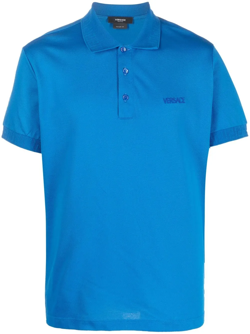 

Versace playera tipo polo con logo bordado - Azul