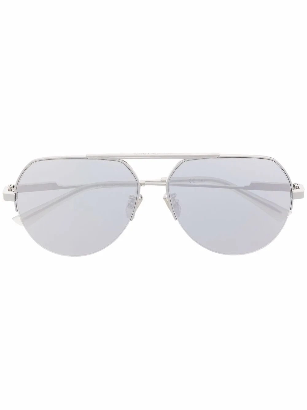 

Bottega Veneta Eyewear half-rim pilot-frame sunglasses - Silver