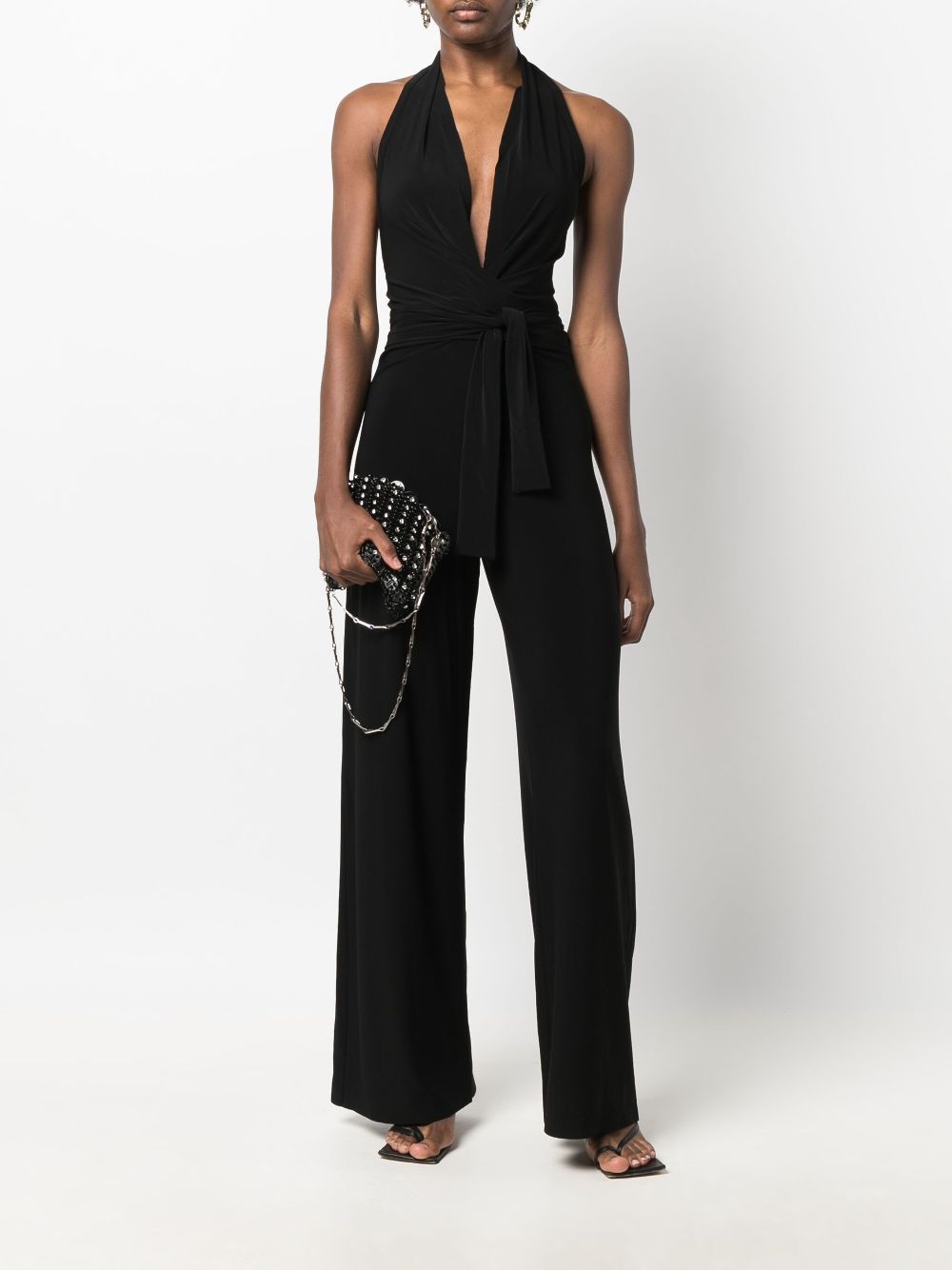 фото Norma kamali halterneck v-neck jumpsuit