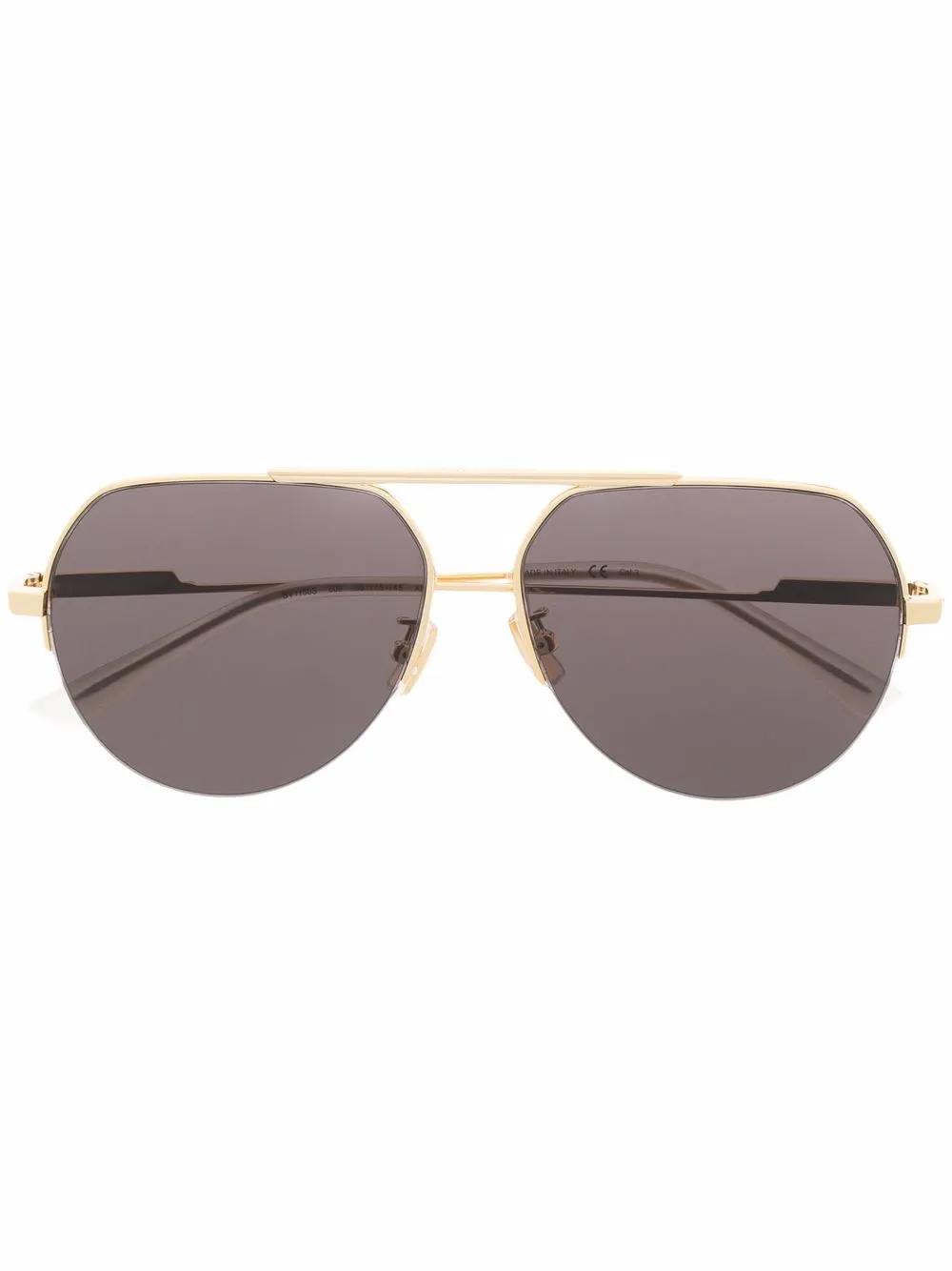 

Bottega Veneta Eyewear half-rim pilot-frame sunglasses - Gold