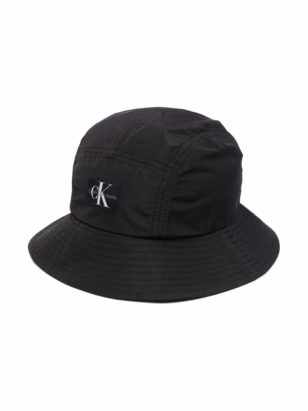 

Calvin Klein Kids logo-patch bucket hat - Black