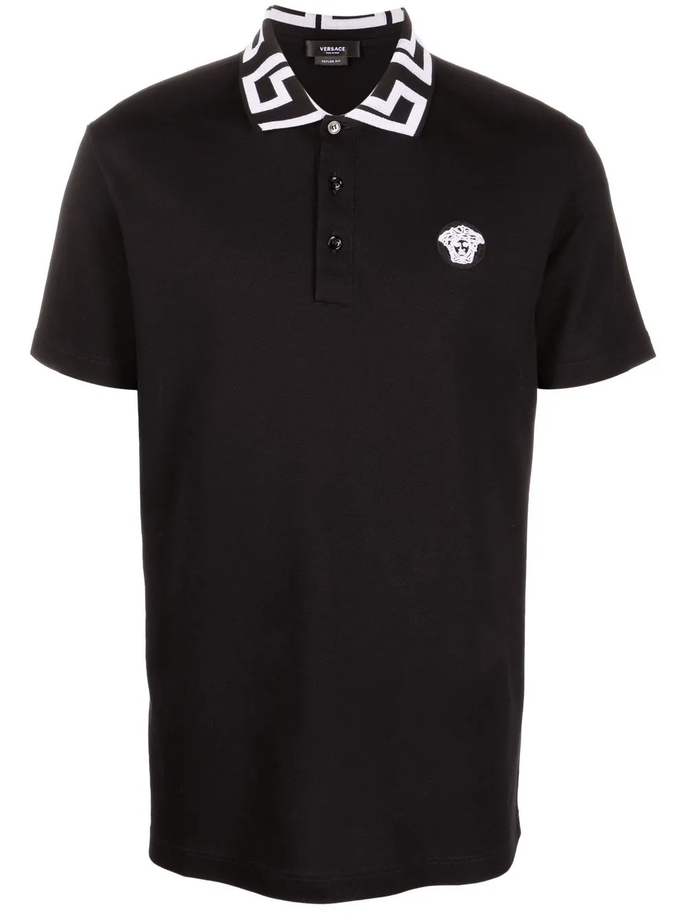 

Versace playera tipo polo Greca Collar - Negro