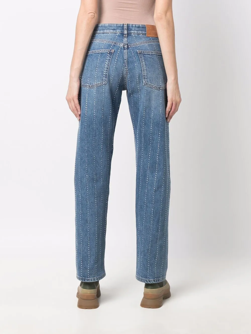 Affordable Stella McCartney rhinestone-embellished straight-leg jeans Women