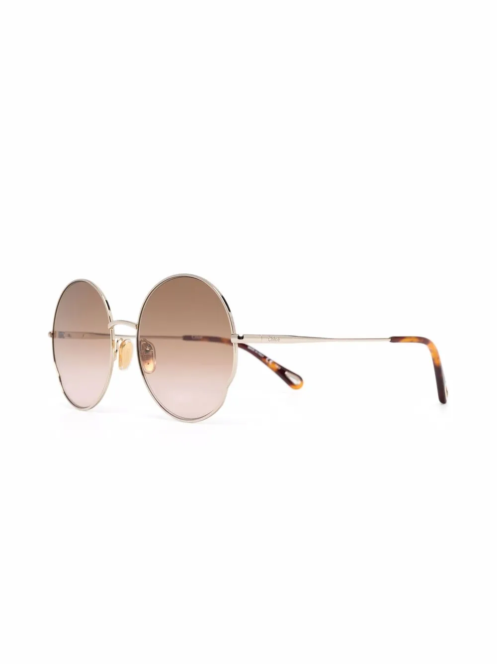 Chloé Eyewear Zonnebril met rond montuur - Goud