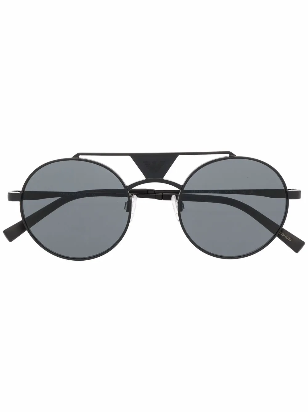 

Emporio Armani round-frame metal sunglasses - Black