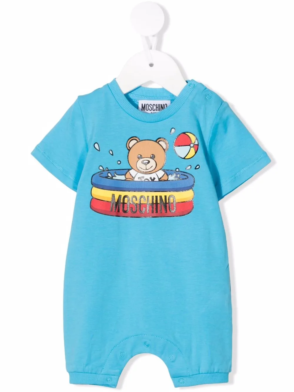 

Moschino Kids romper con motivo Teddy Bear - Azul