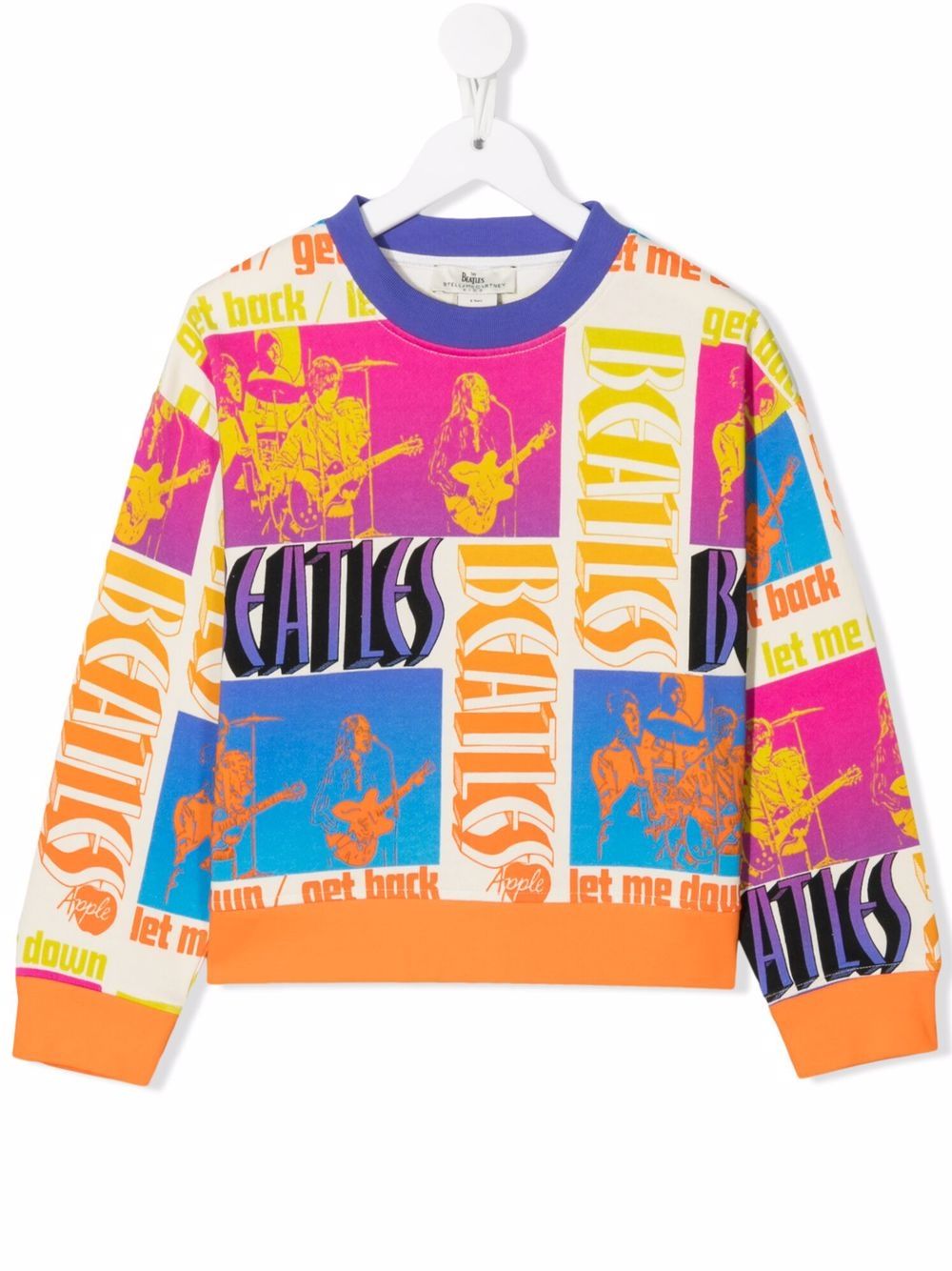 Stella McCartney Kids logo-print crew neck sweatshirt - Orange