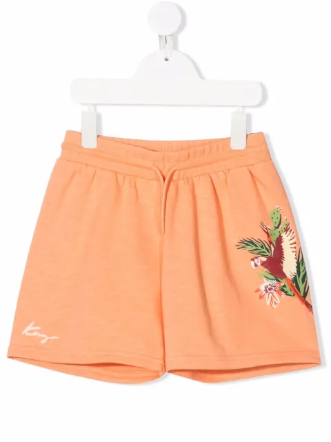 Kenzo Kids shorts con estampado de pájaro
