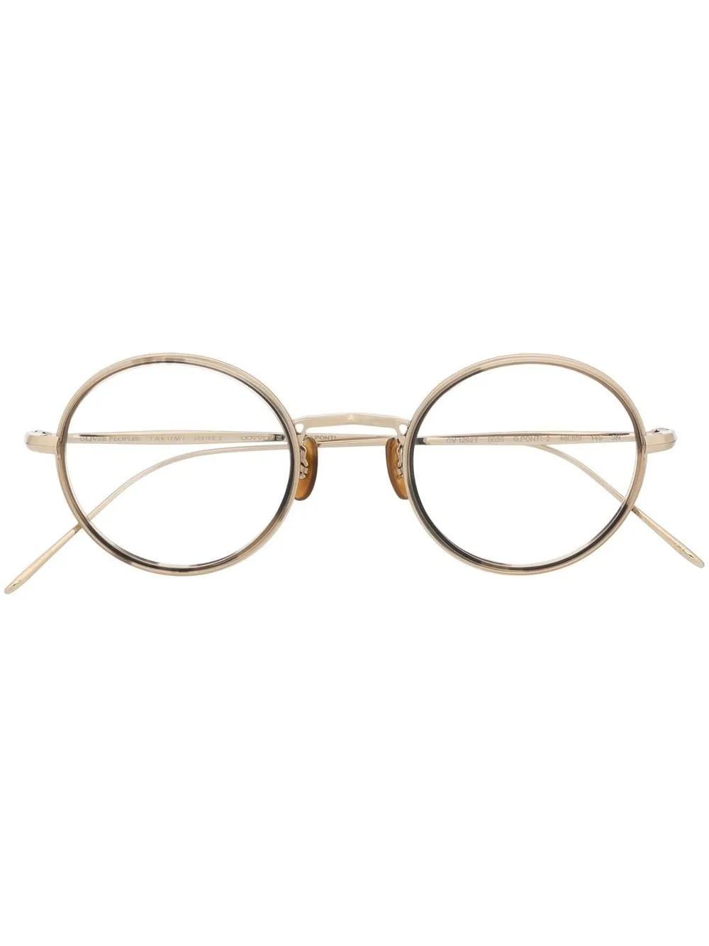 

Oliver Peoples lentes G.Ponti-2 con armazón redonda - Dorado