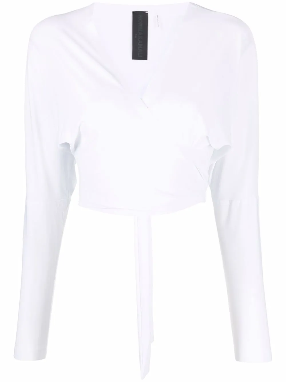 Norma Kamali укороченный топ Dolman с запахом