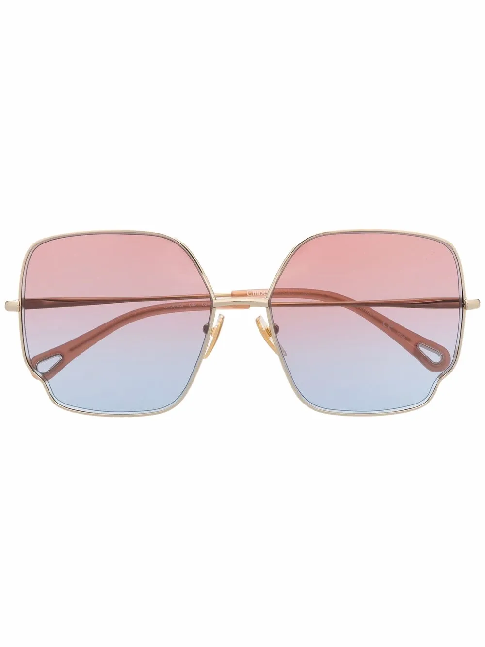 

Chloé Eyewear lentes de sol con micas degradadas - Dorado