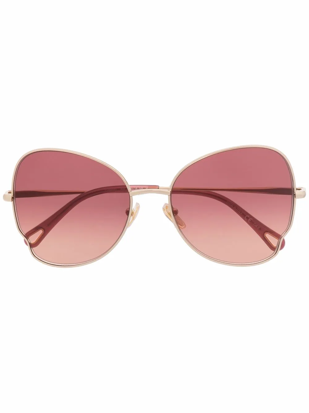 

Chloé Eyewear lentes de sol con armazón estilo mariposa - Dorado