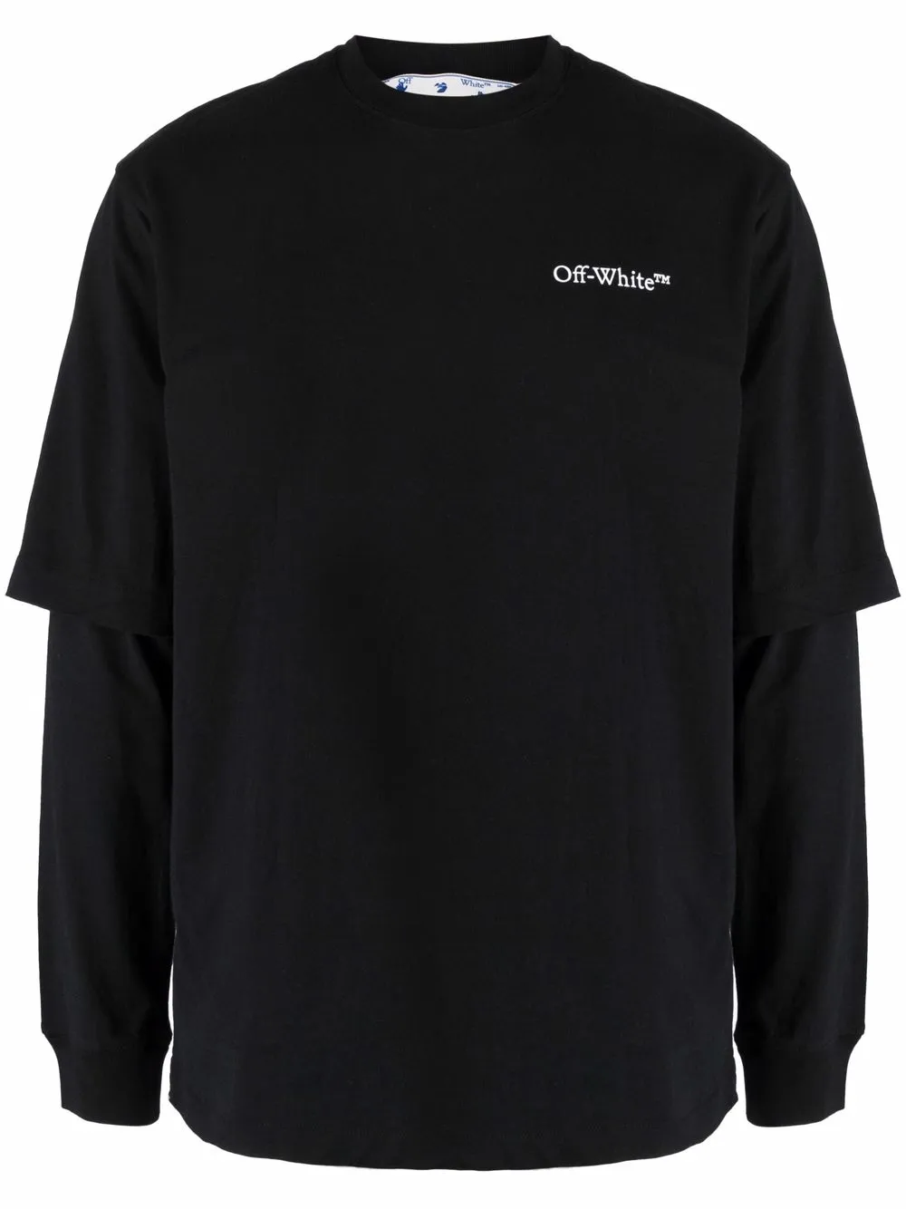 

Off-White top con logo estampado - Negro