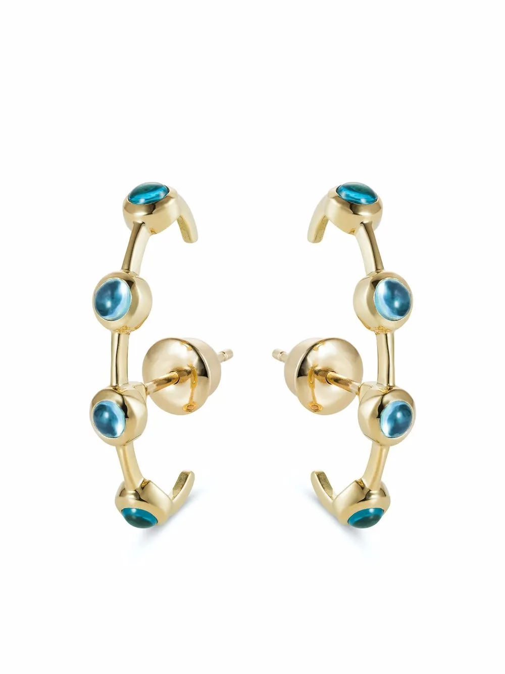 

MAVIADA aretes earcuff en oro amarillo de 18kt con topacio - Dorado