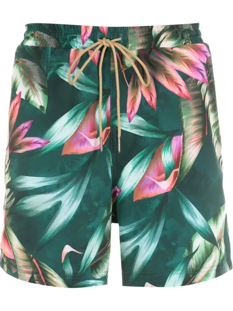 Lygia & Nanny Gil foliage-print swimming shorts