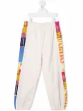 Stella McCartney Kids logo-print drawstring track pants - Neutrals