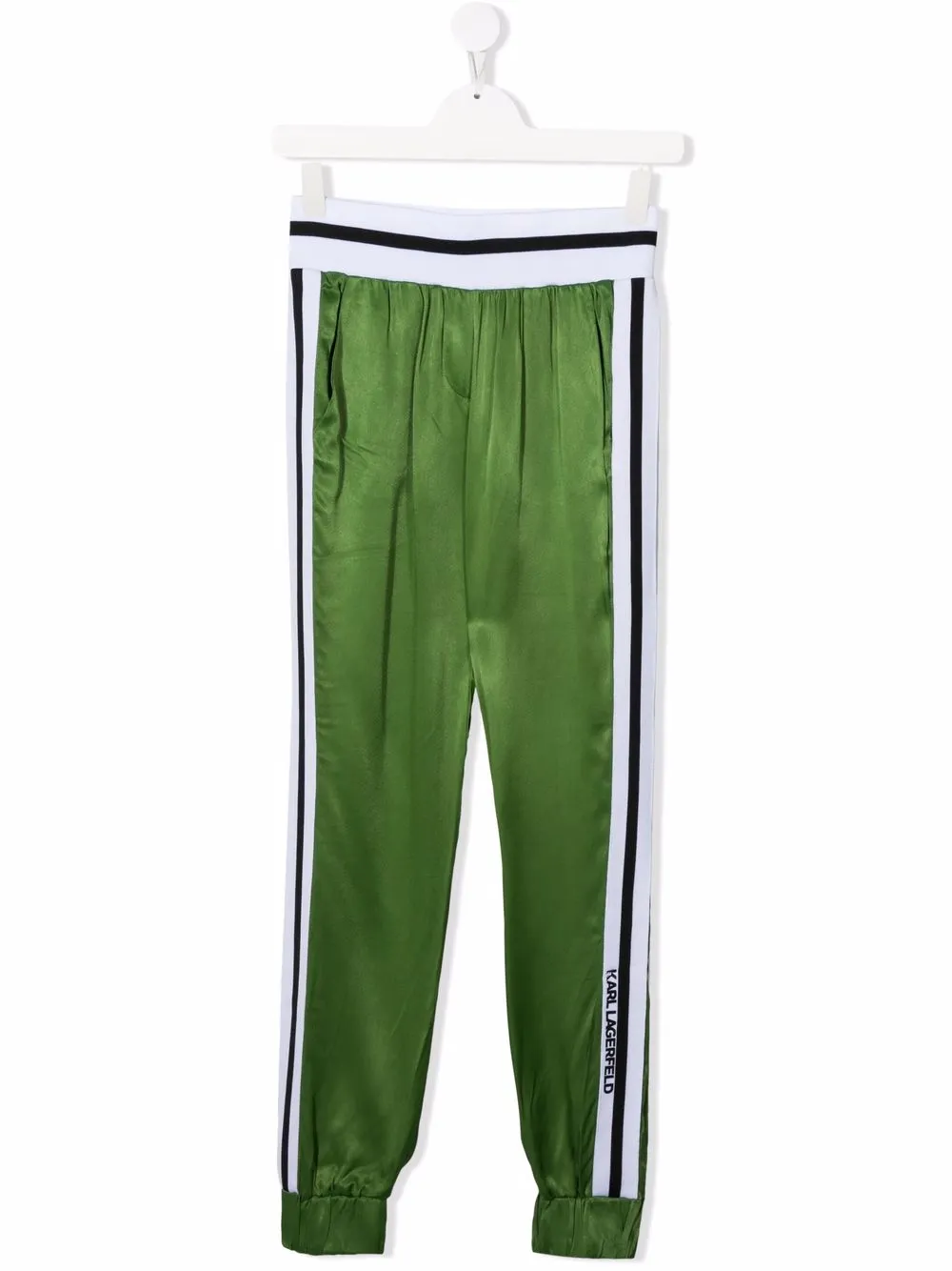 

Karl Lagerfeld Kids TEEN side-stripe track pants - Green