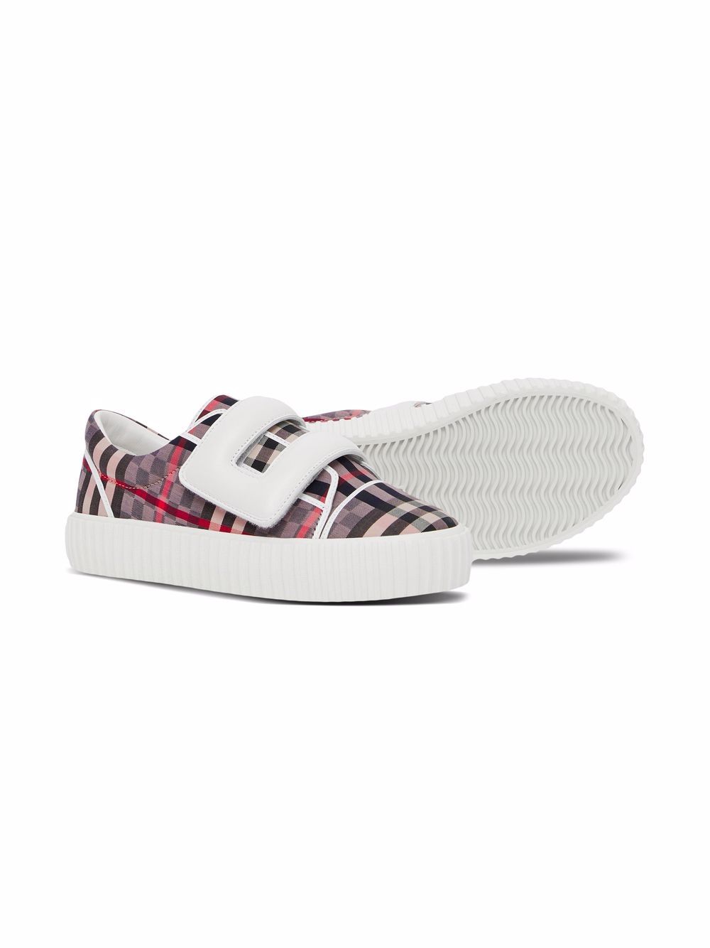 Burberry Kids Sneakers met Vintage check - Roze