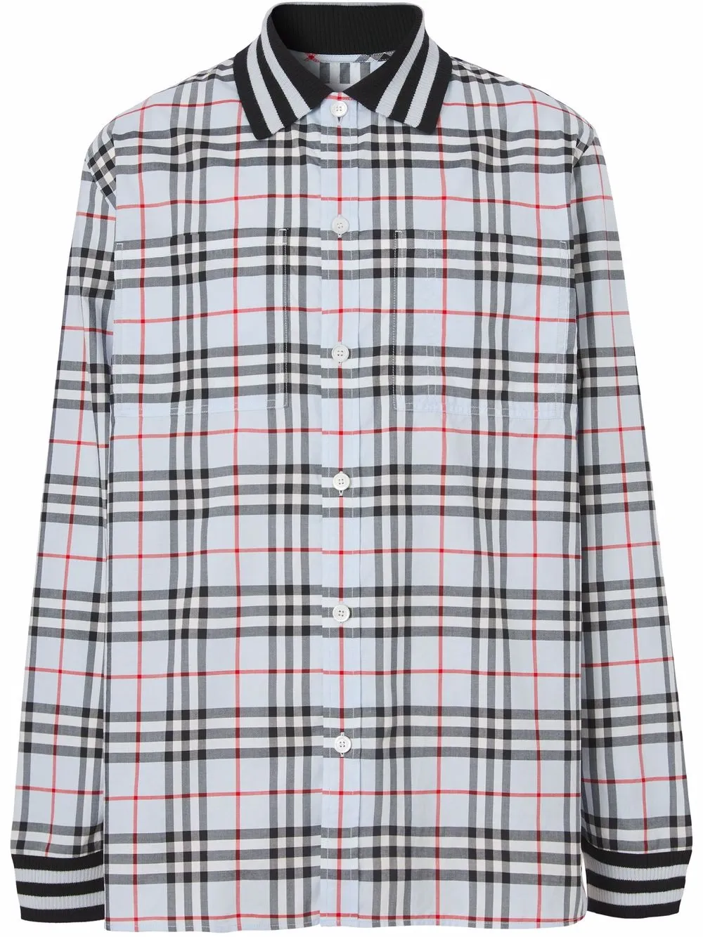 

Burberry camisa con motivo Vintage Check - Azul