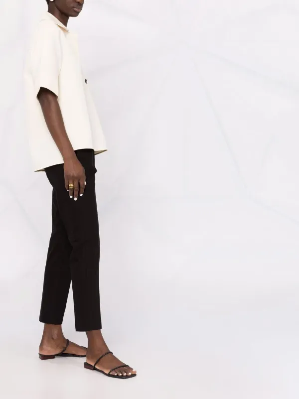 Brunello Cucinelli クロップド ストレートパンツ | ブラック